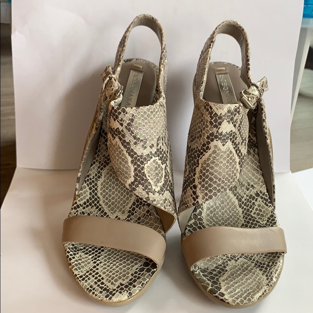 Snakeskin leather sandals
